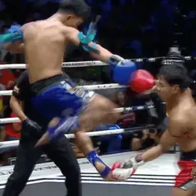 Flying Headkick im Muay Thai ist der KO-Kandidat des Jahres
