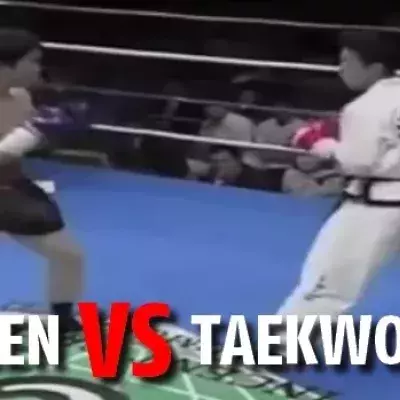 Ein Boxer trifft auf einen Taekwondo-Kämpfer: Wer ist stärker?
