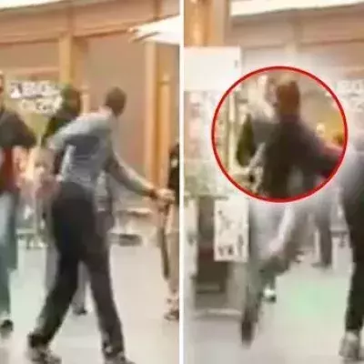 Er stoppt einen Dieb mit einem extrem heftigen Kick!