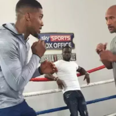 Anthony Joshua lädt The Rock und Kevin Hart zum Boxtraining