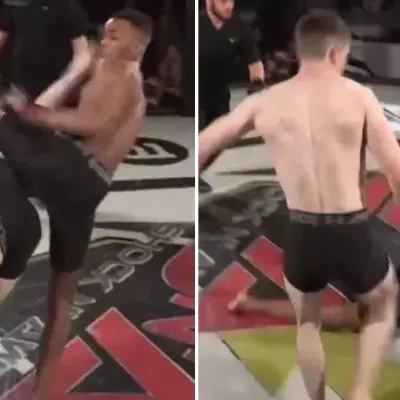 In seinem 1. Kampf gelingt diesem MMA-Experten ein großartiger K. o. mit einem Capoeira-Kick
