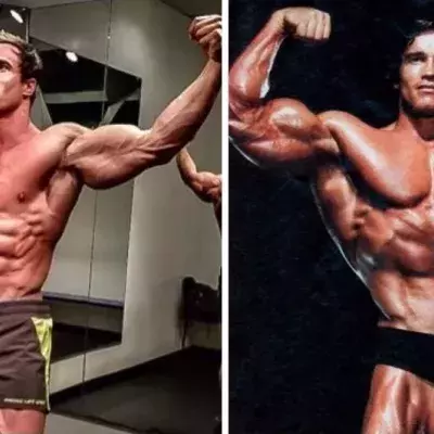 Calum Von Moger spielt im Bodybuilding-Film „Bigger“ Arnold Schwarzenegger