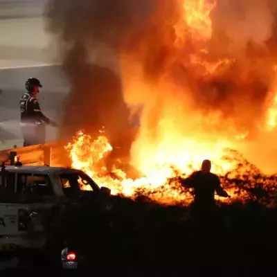 Romain Grosjean erlebt in Bahrain einen schlimmen Unfall.
