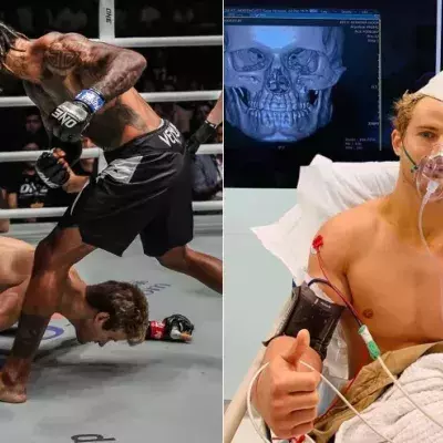 Sage Northcutt nach seiner spektakulären Ko-Niederlage gegen den Brasilianer Cosmo Alexandre