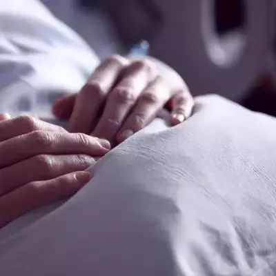 Frau im Krankenhaus