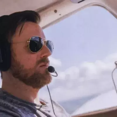 Pilot in Cockpit