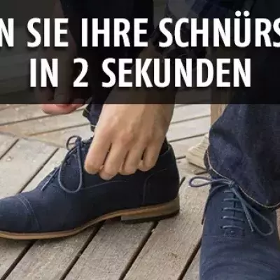 So binden Sie sich Ihre Schuhe in Windeseile zu