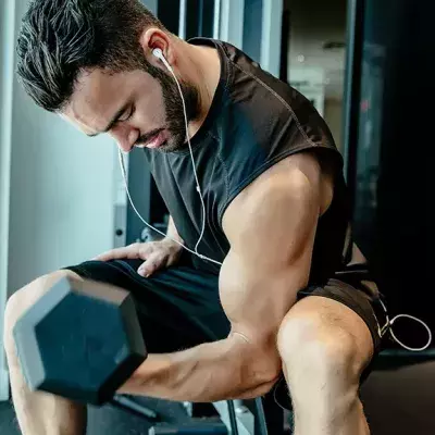 Krafttraining und Musik