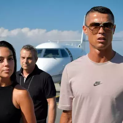 Cristiano Ronaldo mit seiner Ehefrau