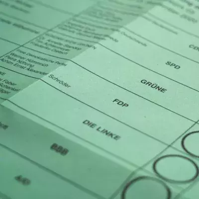 Wahlzettel für die Bundestagswahl 2021