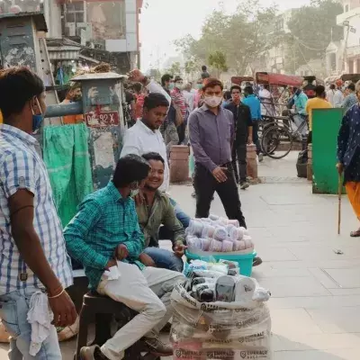 Eine Straße in Indien