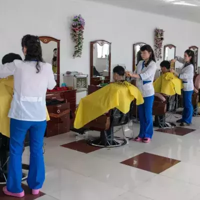 In einem nordkoreanischen Friseursalon gibt es nicht sehr viel Auswahl
