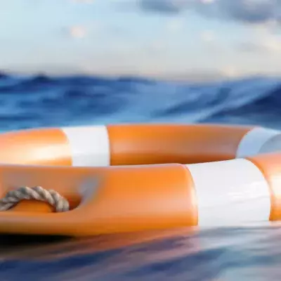 Rettungsring für einen Schiffbrüchigen