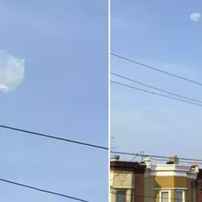 Mann filmt wolkenförmiges UFO am Himmel: Es bewegt sich extrem seltsam