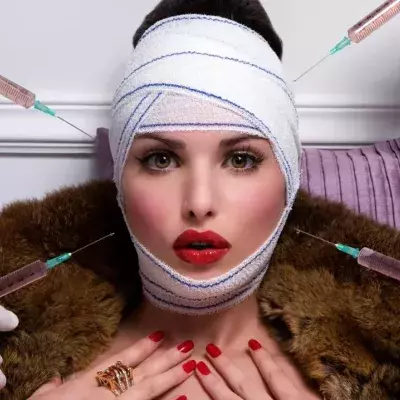 Luxurious woman and plastic surgery moment 