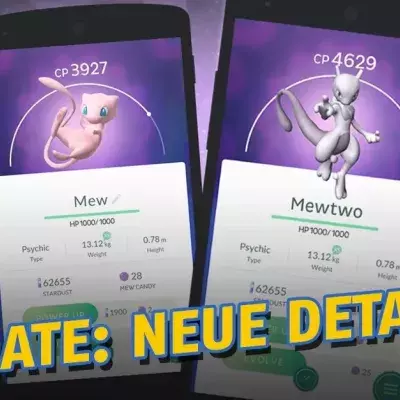 Mew und Mewtu sollen mit dem neuen Update kommen!