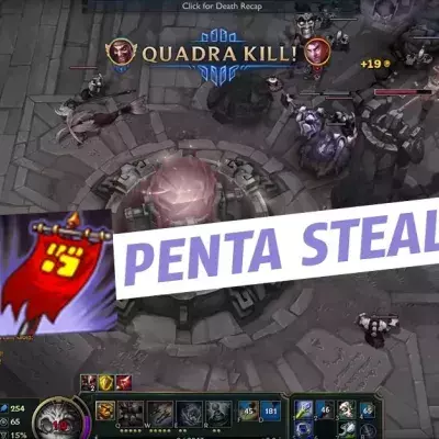 League of Legends: Dank Kommandobanner! Er klaut den Pentakill