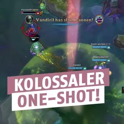 League of Legends: Auch mit 20000 Lebenspunkten wird dieser Champion von Urgot mit einem One-Shot vernichtet