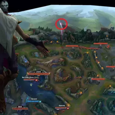League of Legends: Jhins Q kann so hoch aufprallen, dass es von der Karte fliegt