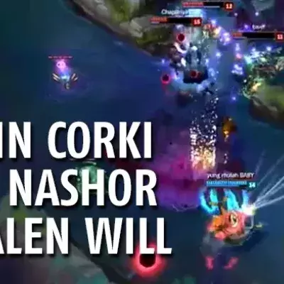 League of Legends: Wenn Corki im 1 gegen 5 den Steal von Nashor wagt
