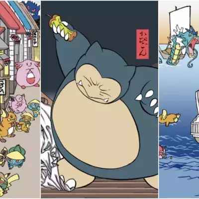 Künstler kreieren Pokémon-Illustrationen mit traditionellen japanischen Holzschnitten
