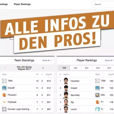 League of Legends: Hier erfahrt ihr alles über die Pros! Entwickler von op.gg starten neue Homepage