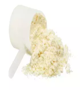 1: Der Gewinner ist und bleibt das Laktoserum (Molke), bzw. Whey genannt. Um den etwas bitteren Geschmack zu übertäuschen einfach in einen Fruchtsmoothie mischen: 90g Eiweiß in 100g.