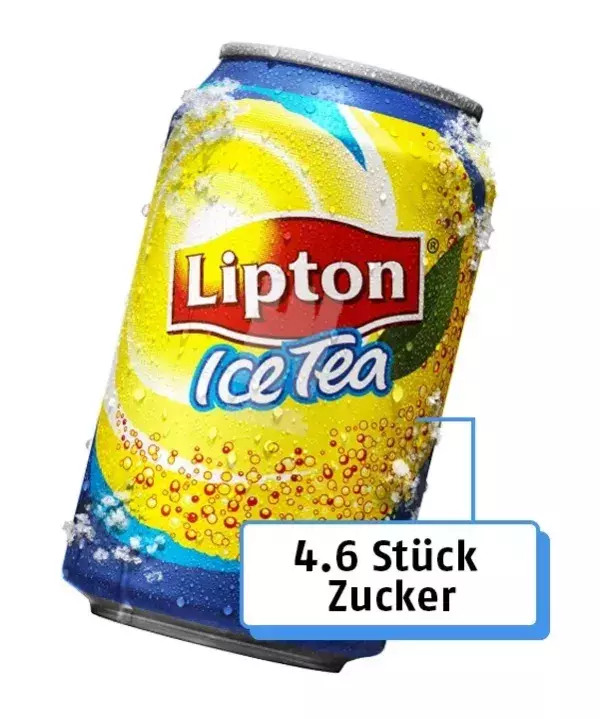 14. Lipton Ice Tea Liptonic: 5.2 Stück Zucker