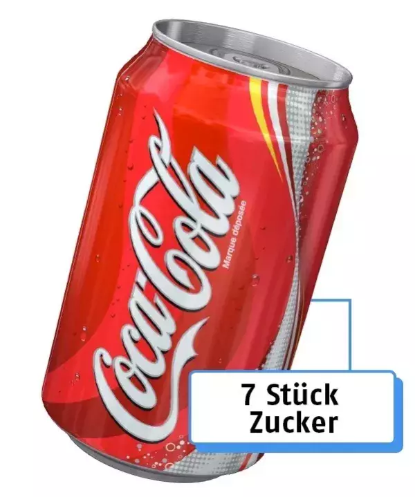 5. Coca Cola: 7 Stück Zucker