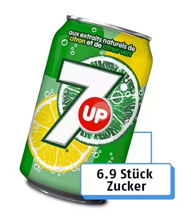 6. Seven Up: 6.9 Stück Zucker