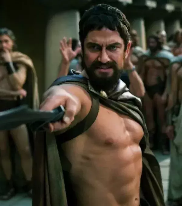 Aber Gerard Butler transformierte sich für den Film "300" und trainierte 4 Monate lang. Das Ergebnis ist verblüffend