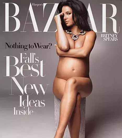 Britney Spears schwanger und topless für Bazaar
