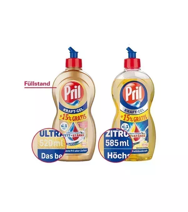 In der neuen, undurchsichtigen Aktionsflasche sind 65ml weniger enthalten. Jedoch sind beide Flaschen gleich groß.
