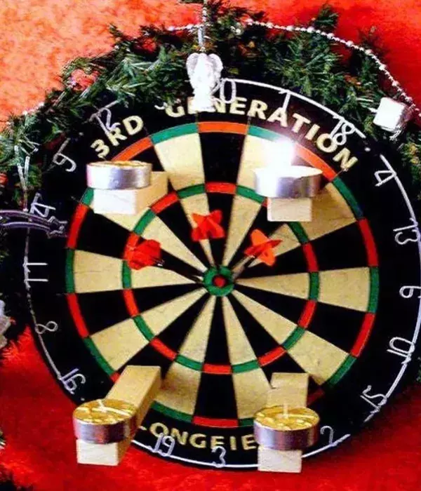 Die Dartscheibe wird umfunktioniert