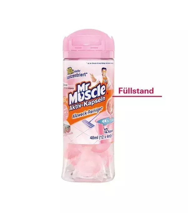 Die Flasche hätte für 7 weitere Kapseln gereicht. Der Hohlraum kommt erst zum Vorschein, wenn die Dose auf dem Kopf steht.