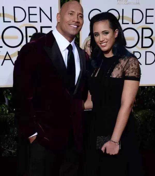 Dwayne Johnson und Simone Alexandra bei den Golden Globes