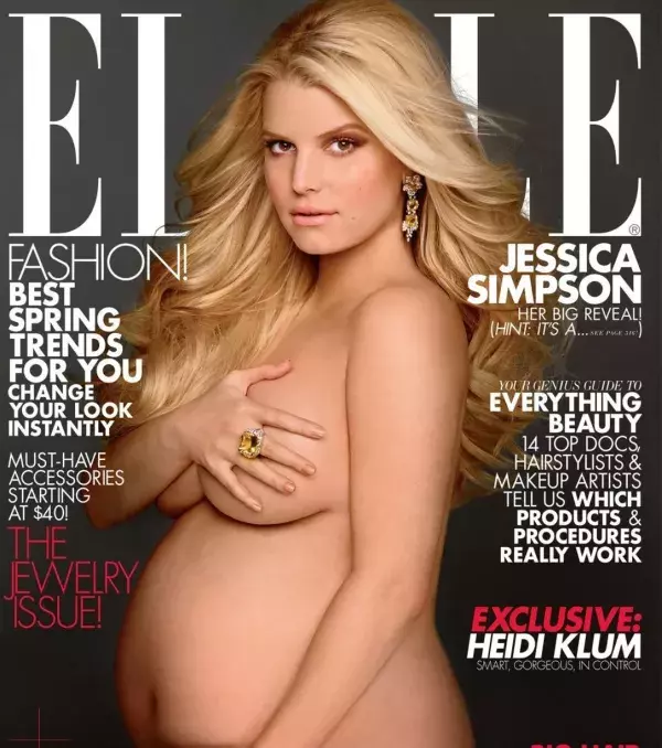 Jessica Simpson schwanger für ELLE