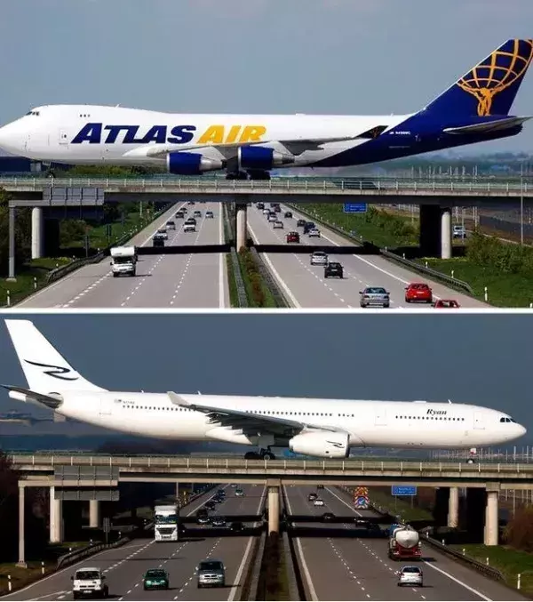 In Leipzig starten die Flugzeuge über die Autobahn