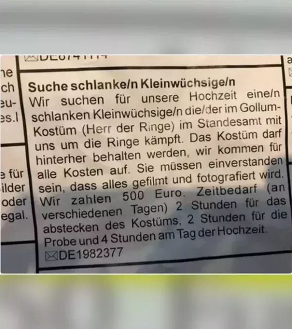 Lustige Kleinanzeigen: Da hat einer blühende Fantasien