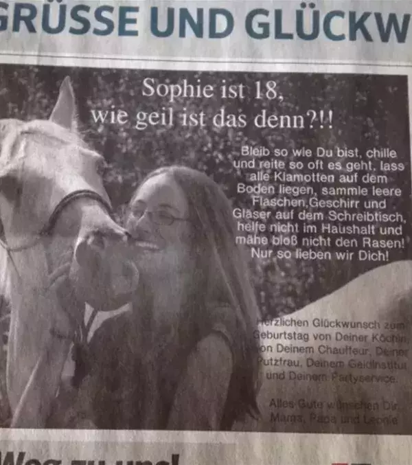 Lustige Kleinanzeigen: Ist da einer vielleicht ein wenig verwöhnt?