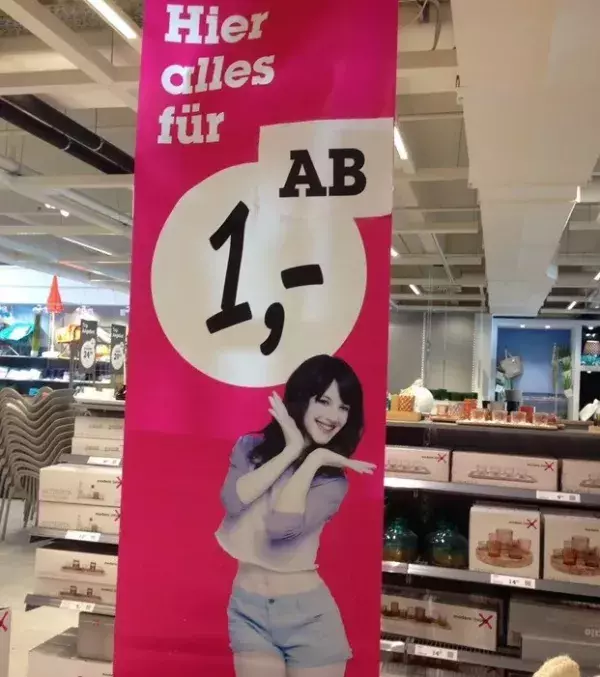 Na, da wollen wir mal hoffen, dass die nette Dame nicht im Angebot inbegriffen ist