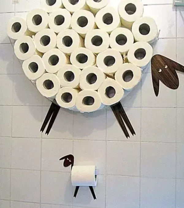 Klopapier-Schaf mit Schäfchen