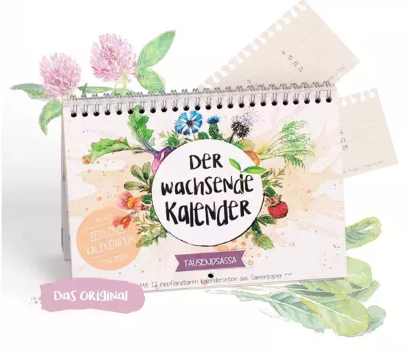 Wandkalender A5 mit Saatgut (27, 90 €)