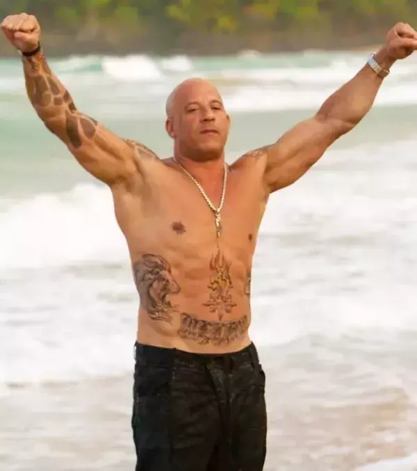 Vin Diesel ist besonders durch „Fast and Furious“ für seinen stählernen Körper bekannt...