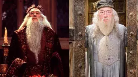 Richard Harris wird in der Rolle des Albus Dumbledore ("Harry Potter") von Michael Gambon ersetzt