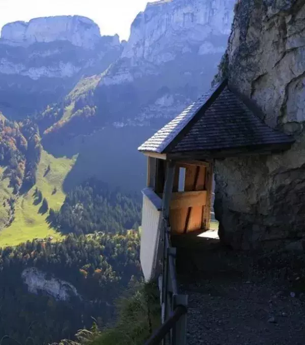 Das Berggasthaus Aescher, Wasserauen, Schweiz