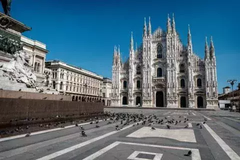 Die Piazza del Duomo in Mailand (Italien)