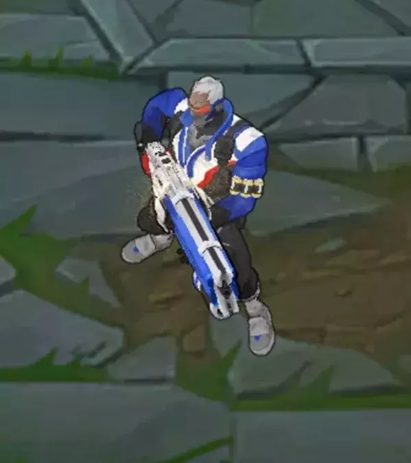 Graves mit dem Soldat 76-Skin