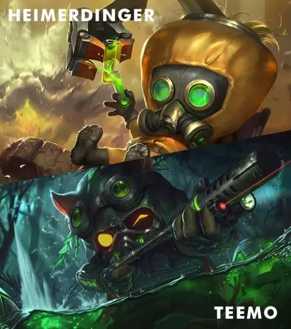 Heimerdinger und Teemo für eine nicht zu gankende Botlane