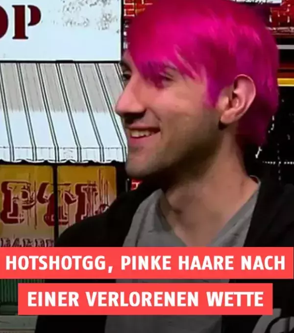 HotshotGG, rote Haare aufgrund einer verlorenen Wette